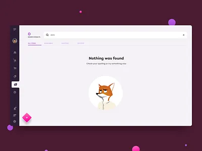 Nothing was found app clean design ecommerce flat icon illustration interface mascot minimal product product design search ui ui design user ux vector web website