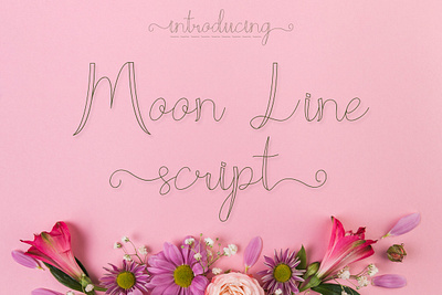 Moon Line Script - Line Script Font decorative display font font fonts fonts design handmade font handwritten font monoline font monoline script sans serif font script script font type design typeface