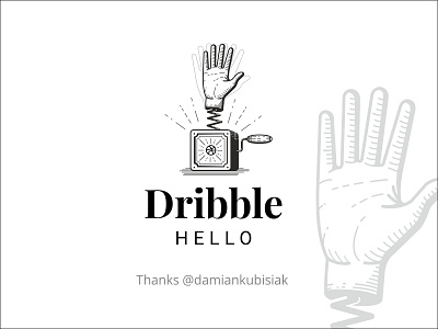 Hello dribble! branding design flat helloween illustration illustrator linear logo minimal typography vintage vintage logo