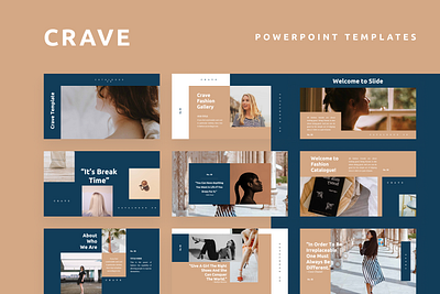 CRAVE Powerpoint Template crave deck fashion google slide keynote pitch powerpoint ppt pptx presentation presentation layout simple slide template tosca