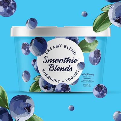 Sherbert + Yogurt Blend blueberry frozen yogurt package sherbert