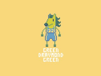 NBA Alter Egos: Draymond Green alter art blue donkey draymond green ego egos golden state warriors green green draymond green pixel white yellow