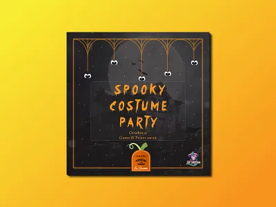 Halloween Facebook and Instagram post campaign for a restaurant banner banner ad branding design facebook ad facebook post design identity instagram post restaurant spooky