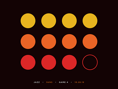 Jazz Scores: Game 4 - 10.28.19 basket basketball color data design illustration jazz nba shot sports statistics stats suns typography utah visualization