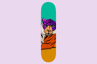 BOARD tiger animal deck illustration skate deck skateboard skateboarddeck tiger
