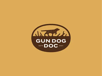 Gun Dog Doc animal badge bird branding design doctor dog gun hunting icon illustration line logo outdoor outdoors south dakota vector vet veterinarian