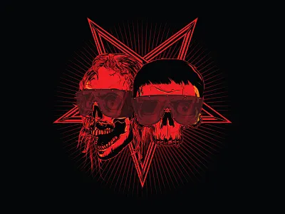 Panacea & Limewax cranium creepy horror illustration portrait scary skeleton skull spooky vector