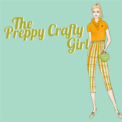 The Preppy Crafty Girl Logo adobe illustrator brand brand identity branding design illustration logo logo design logos procreate