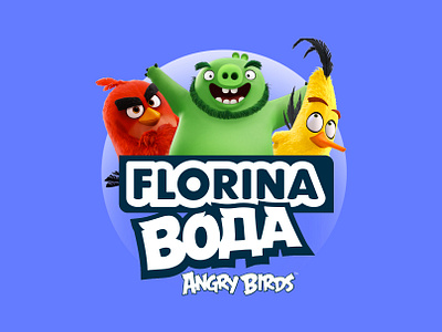 Angry Birds x Florina Voda beverages branding packaging