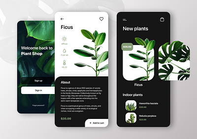 Plant Shop App app flowers ios iphone mobile app mobile ui plant shop plants ui ux