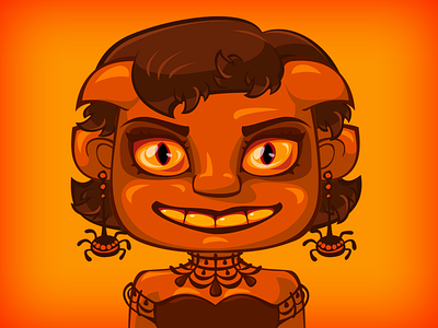 The demoness for the Game demon dribbbleweeklywarmup game halloween