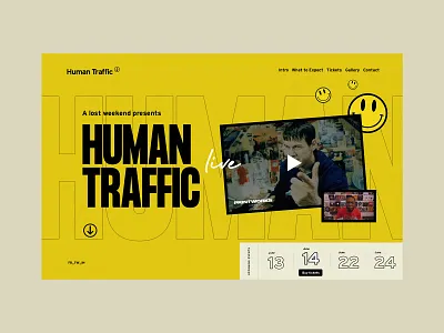 Human Traffic Homepage 2019 art direction branding design digital homepage sketch ui web website