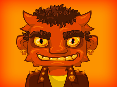 Demon for the game dribbbleweeklywarmup halloween