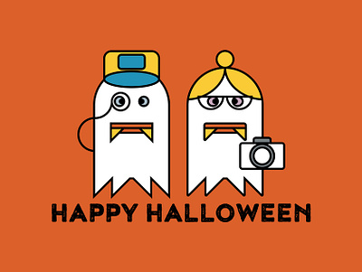 Boo! art direction boo design ghost halloween halloween design icon illustration layout typography vector