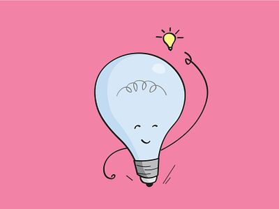 Lightbulb fun happy idea sketch