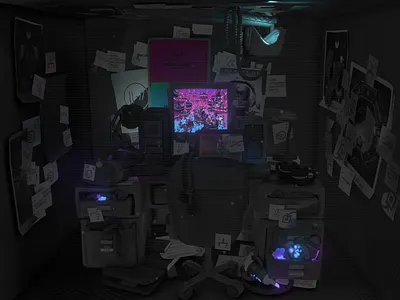 2019 Time Capsule #02 3d animation blender c4d emo halloween illustraion illustration isometric particles room videogame vr