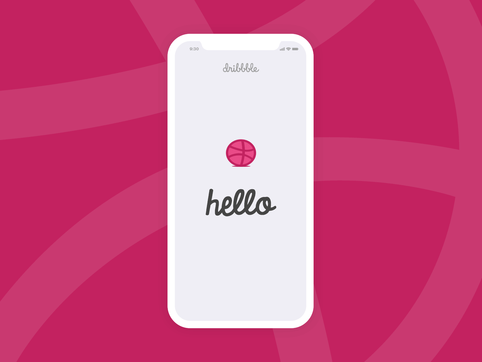 Hello, hola, bonjour dribbble! animation app design firstshot flat mobile ui vector web