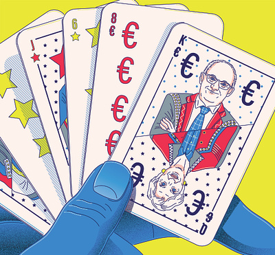 Lagarde Poker banks cards editorial design euro finances france hamburg illustrator lagarde lane lines minimal poker texture