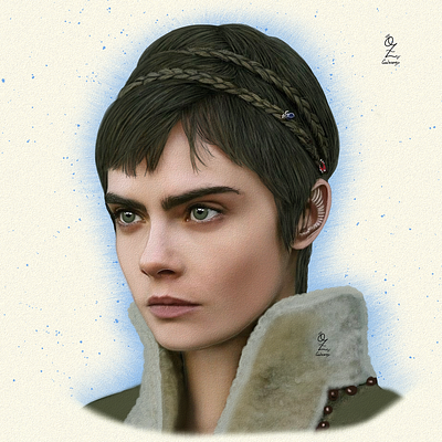 Cara Delevingne art arte cara delevingne carnival row color dibujo digitalart diseño drawing fanart illustration mexico model ozgaleano portrait retrato