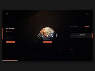 Web design | GIANT design interface space ui ux web web design webdesign website