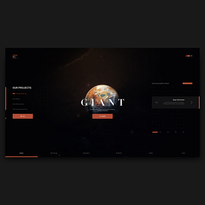 Web design | GIANT design interface space ui ux web web design webdesign website