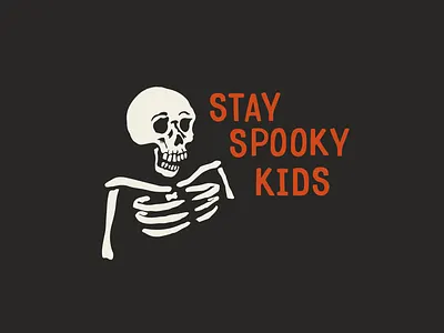 Stay Spooky bones dribbbleweeklywarmup halloween hand lettering illustration scary skeleton spooky trick or treat typography warmup