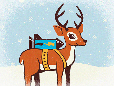 Deer christmas deer holiday illustration jetpack snow snowflake