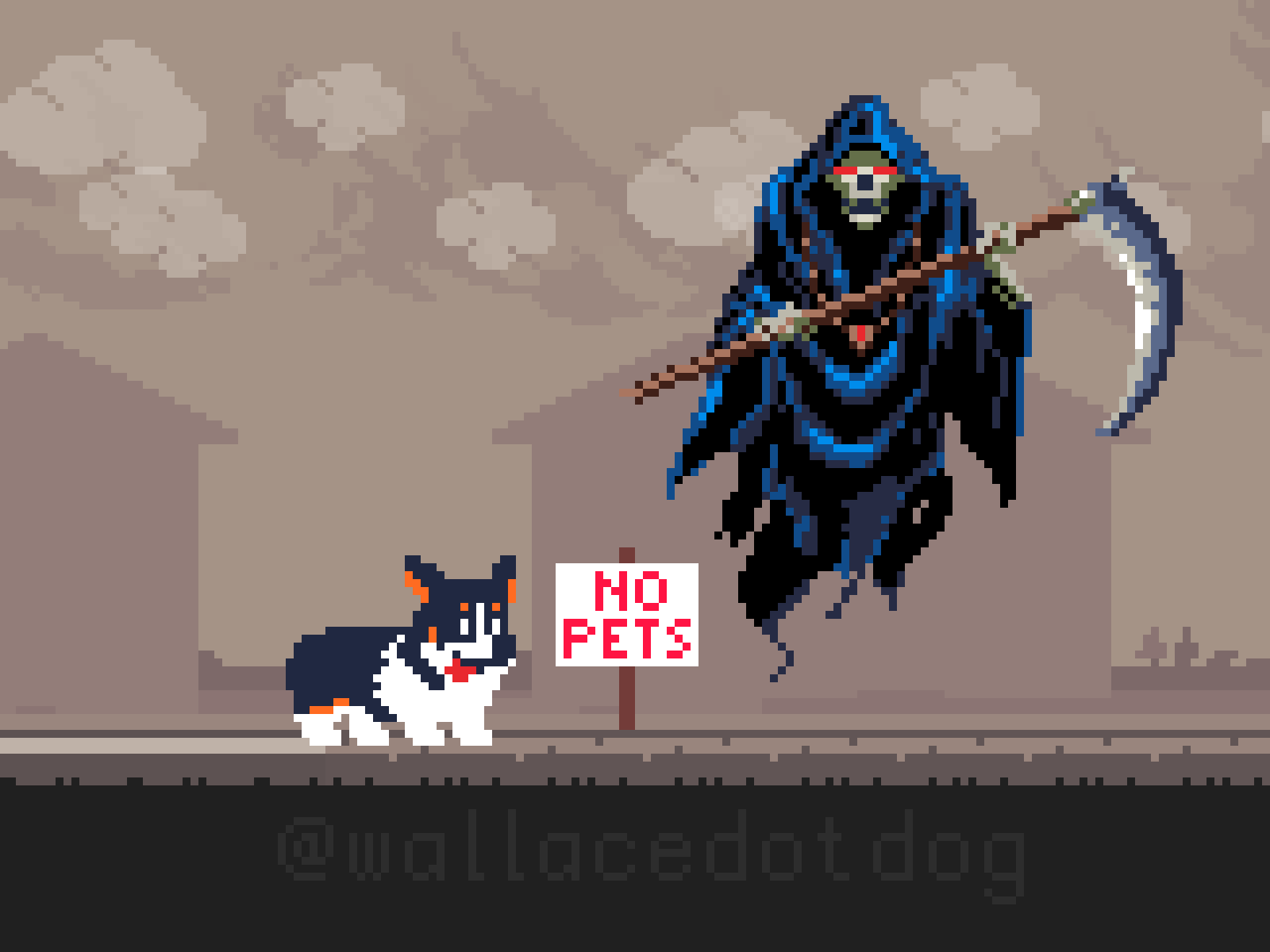 Cursed 16bit 8bit animation castlevania corgi curse death dog gameart pets pixelart pixelpets retro spooky supercastlevania ドット絵