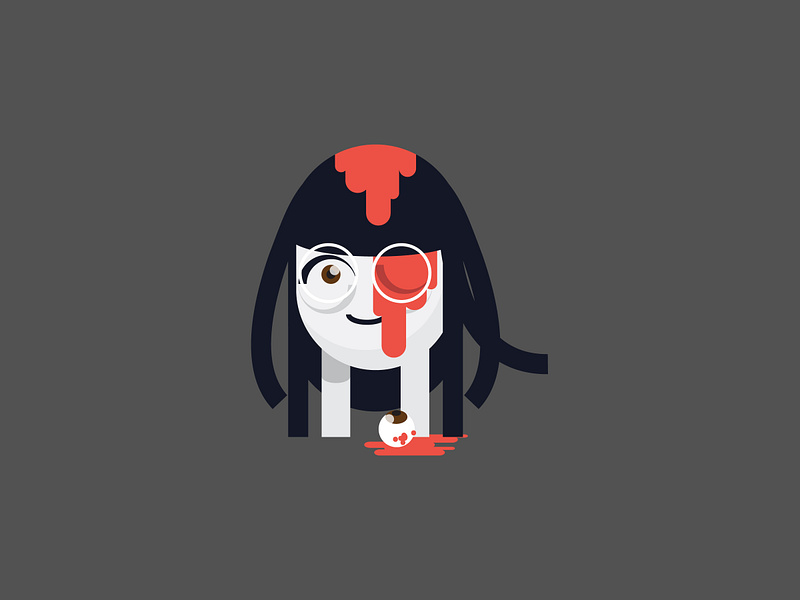 Bloody Avatar 🩸👁️ 2d avatar ball blood character cute design eye flat funny girl halloween horror icon illustration illustrator people simple spooky vector