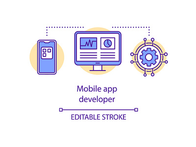 What do you call a functional app design? app concept design develop developer device drawing editable gadget interface mobile portable programming smartphone software ui ux vector