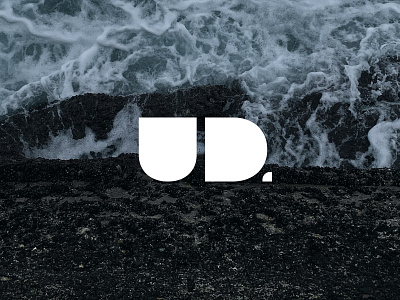 Unsystematic Designs Minimal Design - Letter U & D black and white branding branding and identity clothing brand design gradient letter u logo logotype niche ocean ocean life oceano sand vector water