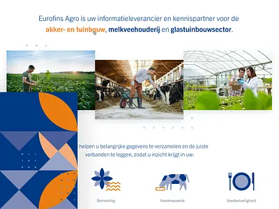 Eurofins Web Concept - '19 adobexd blue branding color concept corporate design grid icons identity inspiration interface minimal orange templates typography ui website