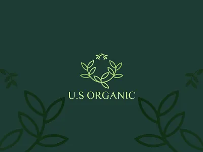 U.S organic Logo concept abstract brand clean design icon logo logodesign minimal simple type