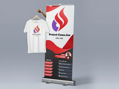 Roll-up banner & T-shirt design