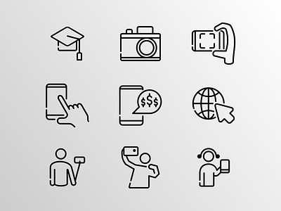 Millennial Generation activity creative creator design doodle element elements icon icon artwork icon bundle iconfinder identity illustration illustrator millennial outline people product supplies vector