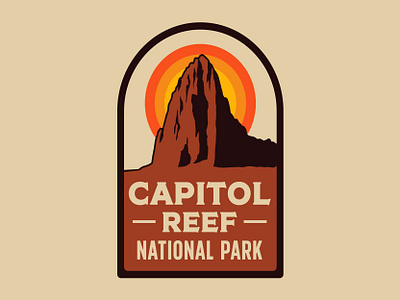 Capitol Reef Badge adventure badge capitol reef illustration logo national park outdoor badge outdoors retro badge utah wilderness