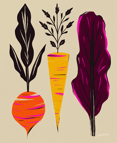 fall veggies food illustration veggies