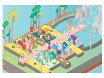 Letter City - Isometric adobe illustrator artwork design graphic design illustration isometric design isometric illustration vector