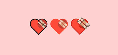 Inktober 2019 - Day 29 - Injury band aid design heart hearts illustration injured injury inktober inktober2019 pain vector