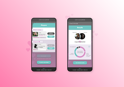 Daily UI 004 | Love Calculator | Mobile App 004 app calculator ui dailyui dailyui004 ui