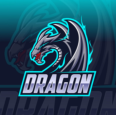 dragon esport logo design charachter dragon dragon esport e sport esport fun gamer gamers logo mascot squad team vector