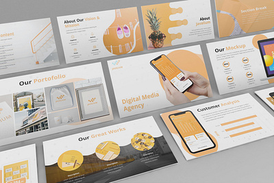 Javalium - Digital Media Powerpoint Template business presentation clean illustration investor minimal pitchdeck powerpoint template presentation simple slides