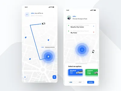 D.cab cab app design app app design design flat ios minimal ui user interface design ux