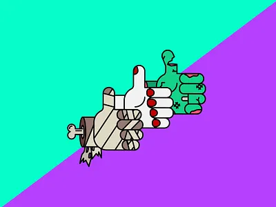 Thumbs up for Halloween 2d animation branding flat halloween halloween design icon illustration illustrator loop vector