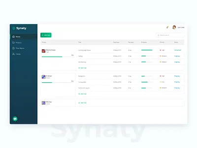 Project Tracking Dashboard clean ui dashboad minimalist tracking app ui uidesign ux web app website white