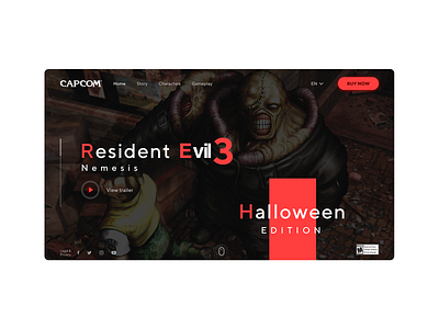 Resident Evil 3 #shot design halloween resident evil sketch ui webdesign weekly warm up