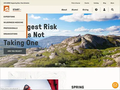 Desktop Navigation Overhaul for nols.edu design desktop information architecture navigation ui user experience user interface ux web
