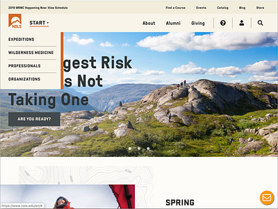 Desktop Navigation Overhaul for nols.edu design desktop information architecture navigation ui user experience user interface ux web