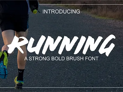 RUNNING BRUSH FONT branding font design handletter handlettering handmade illustration typography vector