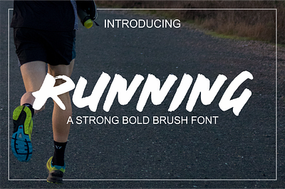 RUNNING BRUSH FONT branding font design handletter handlettering handmade illustration typography vector